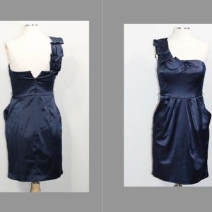 City Studio One Shoulder Blue Gown